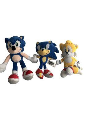 Sonic The Hedgehog Plush Set - Sonic & Tails Collectibles 11" & 8" 2021 Characte
